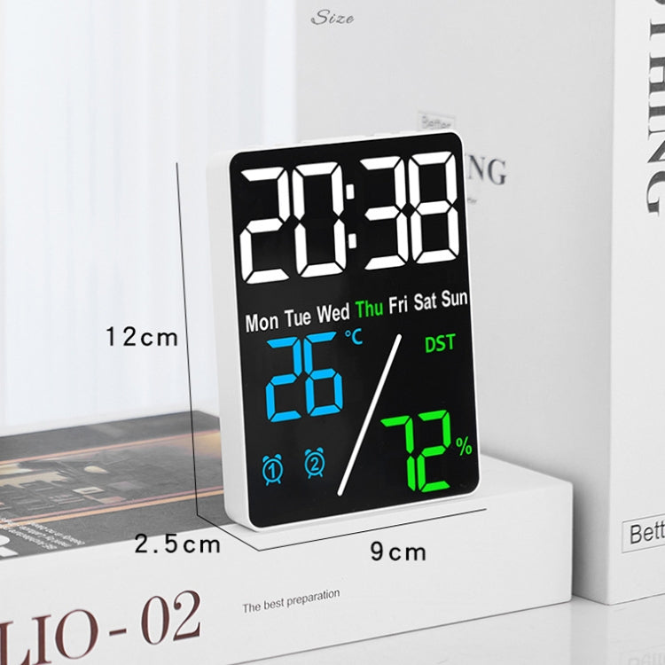 Multifunctional Temperature / Humidity Display Electronic Alarm Clock, Color: Rose Red White - free shipping - PMc TechLife - Order now!