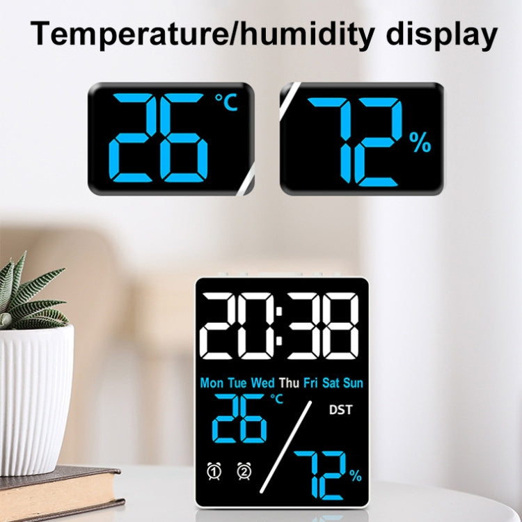 Multifunctional Temperature / Humidity Display Electronic Alarm Clock, Color: Orange Black - Alarm Clocks by PMc TechLife | Online Shopping South Africa | PMc TechLife | Buy Now Pay Later Mobicred
