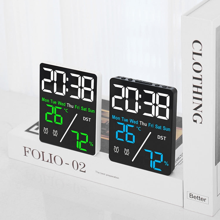 Multifunctional Temperature / Humidity Display Electronic Alarm Clock, Color: Rose Red White - free shipping - PMc TechLife - Order now!