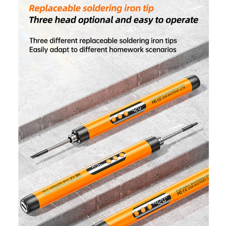 USB Digital Display Charging Soldering Iron Set 5-speed Temperature Adjustable Standard Edition Gray - Soldering Iron Set by PMc TechLife | Online Shopping South Africa | PMc TechLife | Buy Now Pay Later Mobicred