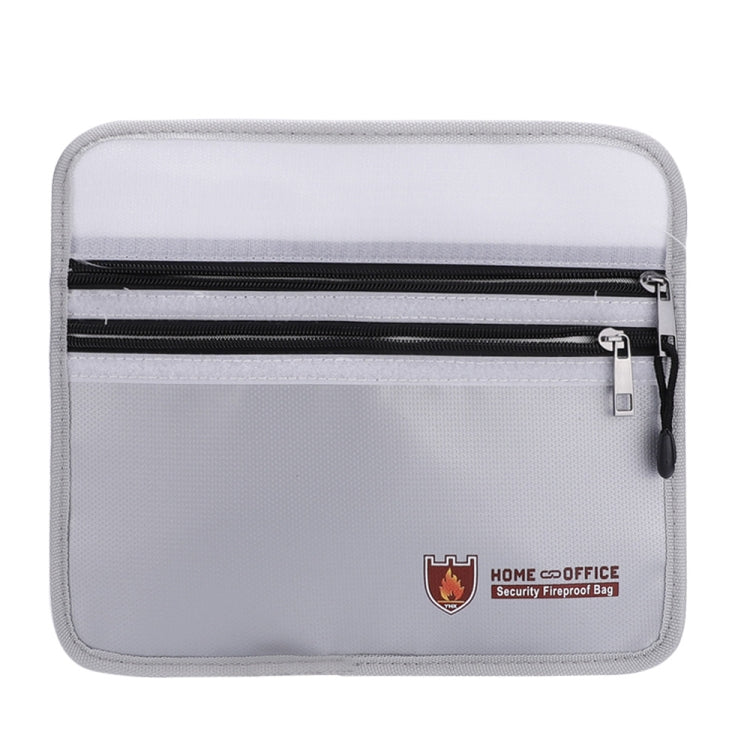 Double Zipper Pockets Fireproof Document Bag Valuables Storage Pouch 10.6x6.9 Inch - free shipping - PMc TechLife - Order now!