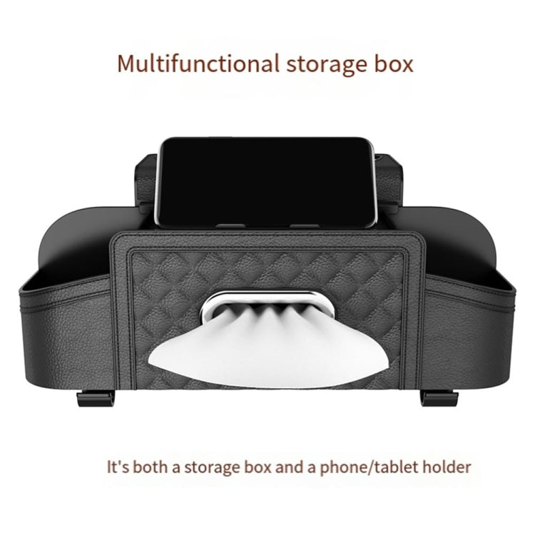 Multifunctional Car Seat Back Tissue Storage Box Hanging Bag(Brown) - Stowing Tidying by PMC TechLife | Online Shopping South Africa | PMC TechLife | Buy Now Pay Later Mobicred