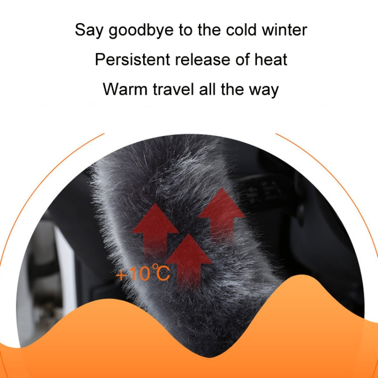 38cm Car Steering Wheel Winter Warm Short Plush Cover(O-type Gray) - Steering Wheel Accessories by PMC TechLife | Online Shopping South Africa | PMC TechLife | Buy Now Pay Later Mobicred