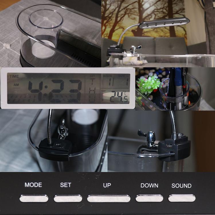 1.8L LED Light Desktop Water Flow Mini Fish Tank Home Turtle Tank Self-Circulating Aquarium(Black) - Fish Tanks & Accessories by PMC TechLife | Online Shopping South Africa | PMC TechLife | Buy Now Pay Later Mobicred