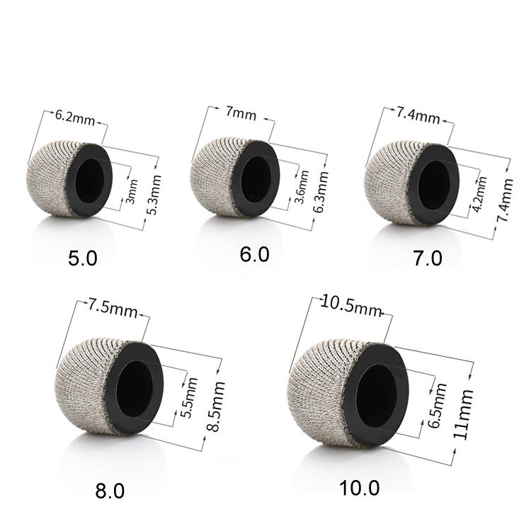 10pcs Silver Fibre Nano Conductive Light Fabric Tip High Sensitivity Capacitive Pen Tip, Spec: 6.0mm - Pencil Accessories by PMc TechLife | Online Shopping South Africa | PMc TechLife | Buy Now Pay Later Mobicred