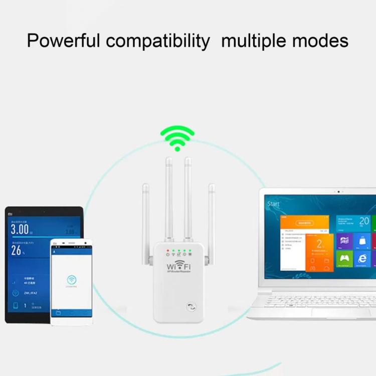 Urant U9 300Mbps 2.4G Wireless Repeater WiFi Signal Amplifier Support WPS Quick Setting AU Plug White - Broadband Amplifiers by Urant | Online Shopping South Africa | PMC TechLife | Buy Now Pay Later Mobicred