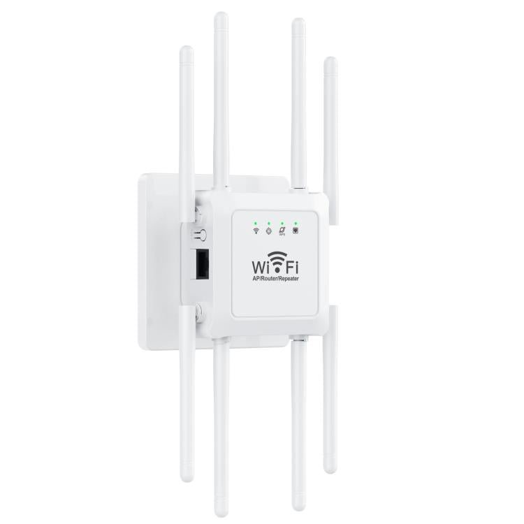 U18 300Mbps 2.4G Wireless Repeater WiFi Signal Amplifier With 8 Antennas EU Plug White - Broadband Amplifiers by PMC TechLife | Online Shopping South Africa | PMC TechLife | Buy Now Pay Later Mobicred