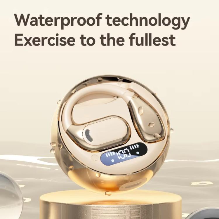 M76 Intelligent AI Translation On-Ear Digital Display Bluetooth Earphone(Skin Color) -  by PMC TechLife | Online Shopping South Africa | PMC TechLife | Buy Now Pay Later Mobicred