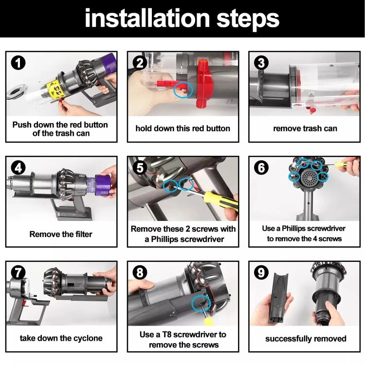 For Dyson V11 V10 V15 Cyclone Baffle Bin Runner Replacement Parts Short Version - For Dyson Accessories by PMC TechLife | Online Shopping South Africa | PMC TechLife | Buy Now Pay Later Mobicred