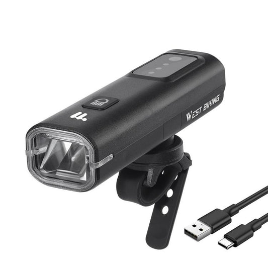 WEST BIKING Bicycle Waterproof TYPE-C Rechargeable High-Brightness Headlight, Style: Regular - Headlights by WEST BIKING | Online Shopping South Africa | PMC Jewellery | Buy Now Pay Later Mobicred