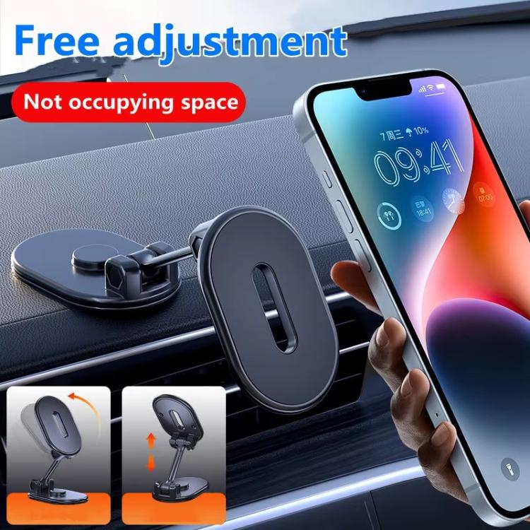 Foldable Magnetic Car Phone Holder Mount Multi-angle Adjustable Cellphone Navigation Bracket(Black) - Universal Car Holders by PMC TechLife | Online Shopping South Africa | PMC TechLife | Buy Now Pay Later Mobicred