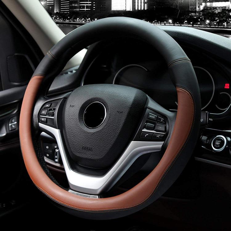 38cm Cars Universal Microfiber Steering Wheel Cover(Black) - Steering Wheel Accessories by PMc TechLife | Online Shopping South Africa | PMc TechLife | Buy Now Pay Later Mobicred