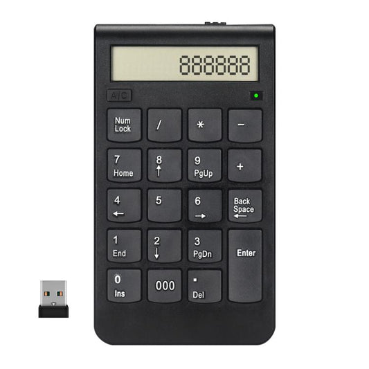 2.4G Dual-Mode Display Digital Keypad Cashier Office Computer Rechargeable Wireless Keyboard - Mini Keyboard by PMC Jewellery | Online Shopping South Africa | PMC Jewellery | Buy Now Pay Later Mobicred