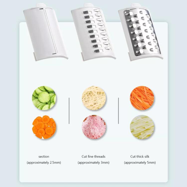 CY-661 3-in-1 Kitchen Multifunctional Roller Electric Vegetable Cutter, Spec: White US Plug - Cutter & Peeler by PMc TechLife | Online Shopping South Africa | PMc TechLife | Buy Now Pay Later Mobicred