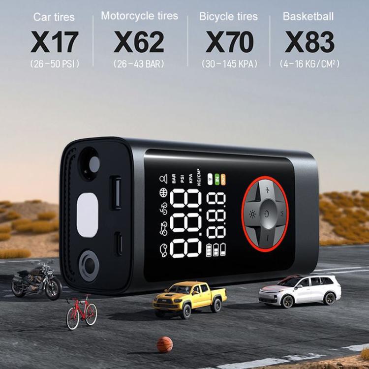 ATJ-004 Smart Wireless Digital Display Portable Car Tire Pump Multi-Function Inflator(Lithium Battery Model) - Inflatable Pump by PMc TechLife | Online Shopping South Africa | PMc TechLife | Buy Now Pay Later Mobicred