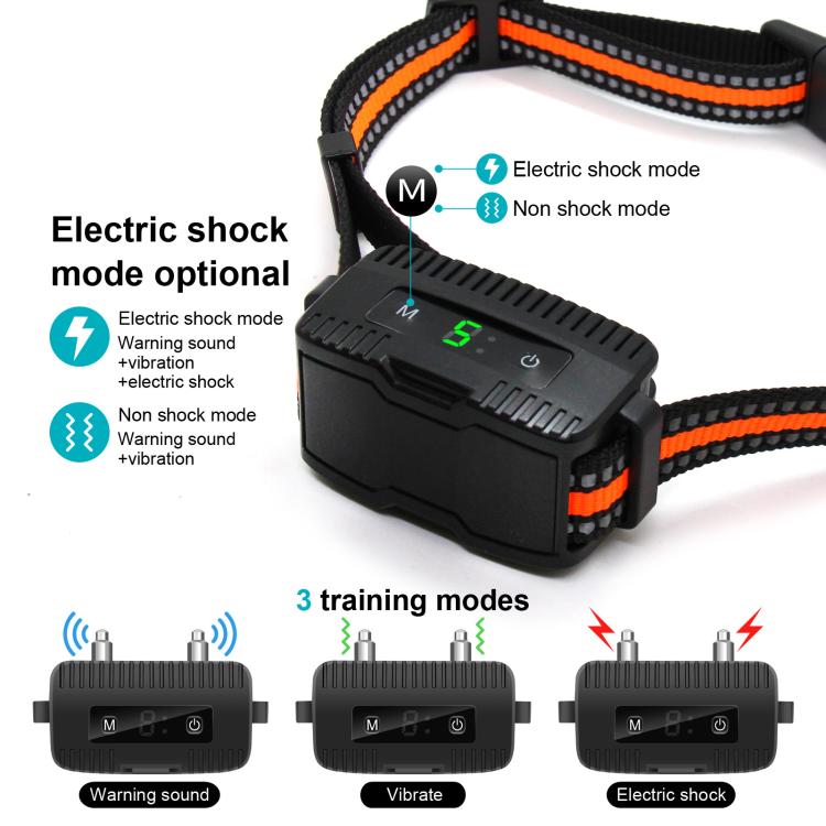 Anti-Barking Dog Collar Pet Remote Control Training Barking Control Device(Black) - Training Aids by PMC TechLife | Online Shopping South Africa | PMC TechLife | Buy Now Pay Later Mobicred