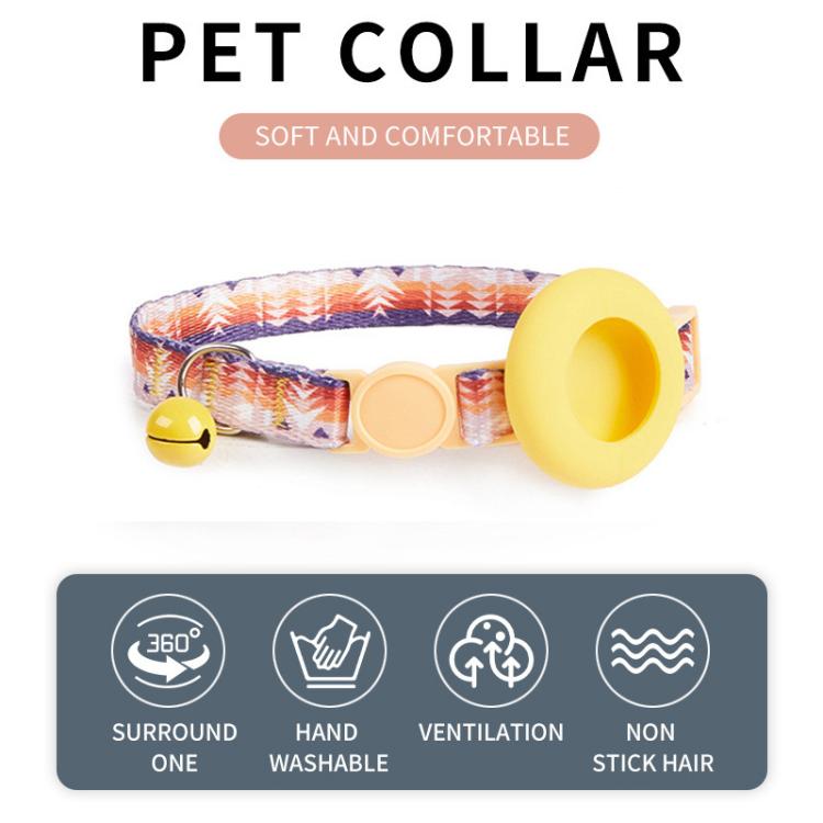 For Airtag Tracker Protective Case Cat Collar GPS Locator Protective Case With Bell(Pineapple Parrot) - Pet Series by PMC TechLife | Online Shopping South Africa | PMC TechLife | Buy Now Pay Later Mobicred