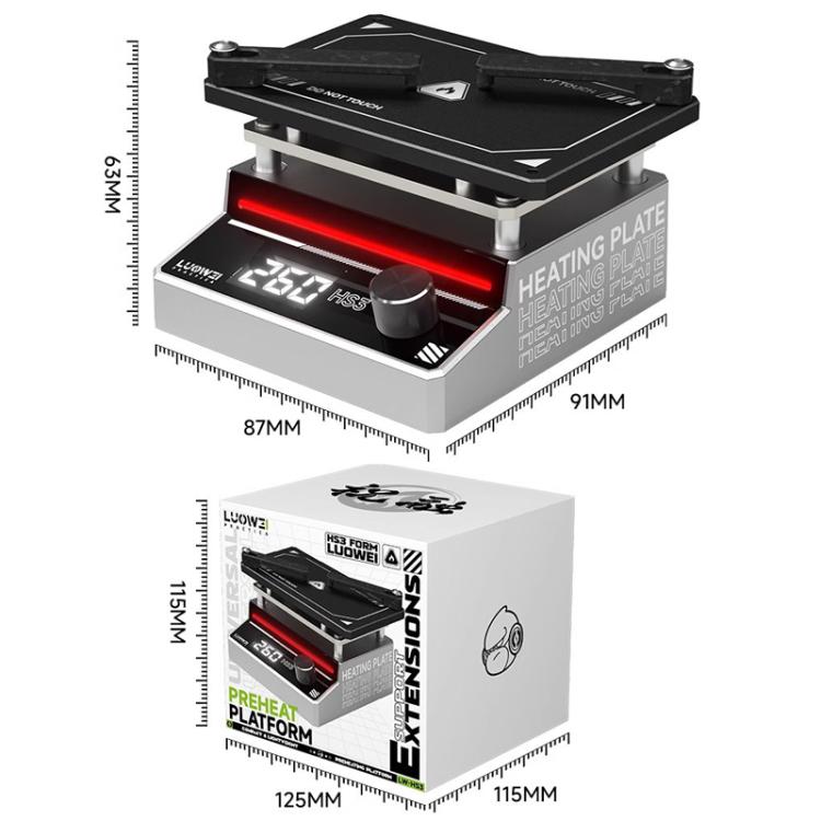 LUOWEI HS3 Universal Preheating Heating Station Layered Lamination Tinning Degumming Heating Station EU Plug - free shipping - PMC TechLife - Order now!