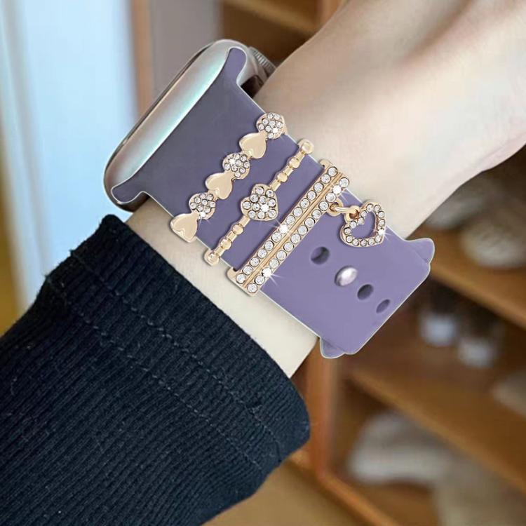 3pcs / Set 22mm Width Smart Watch Silicone Band Decorative Ring Metal Accessories, Style: 6 - Watch Decorations by PMC TechLife | Online Shopping South Africa | PMC TechLife | Buy Now Pay Later Mobicred