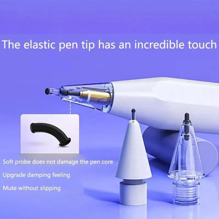 For Apple Pencil 2 / 1 Elastic Tip Soft Probe Silent Replacement Nib, Spec: 2B White - free shipping - PMc TechLife - Order now!