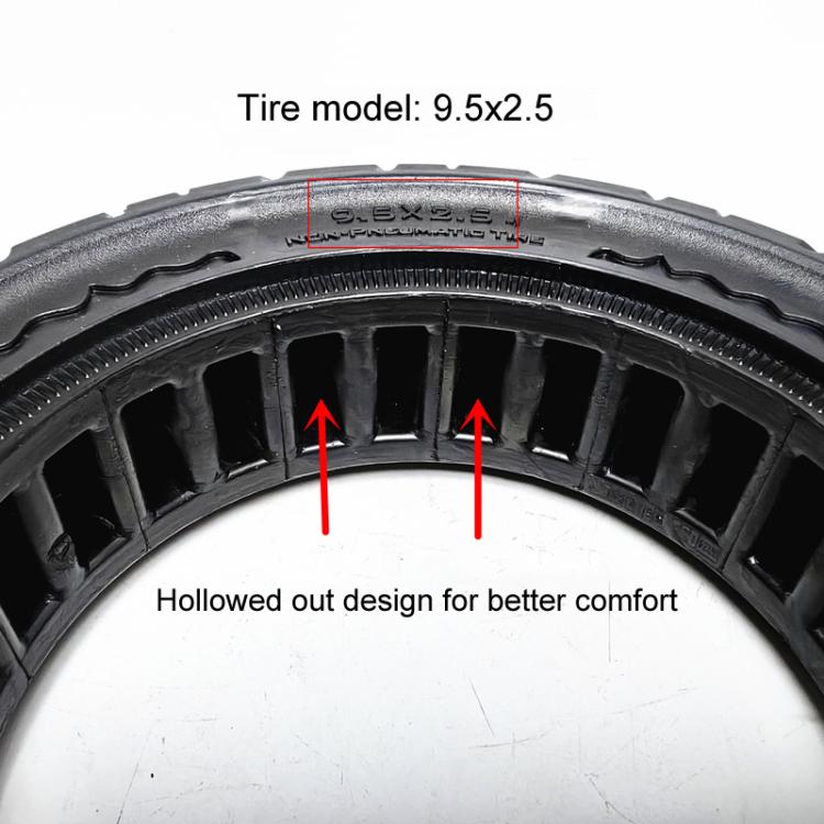 9.5 Inch Electrical Scooter Pneumatic Free Tires 9.5 x 2.50 Off-Road Skeleton Solid Tire, Color: Red - free shipping - PMc TechLife - Order now!