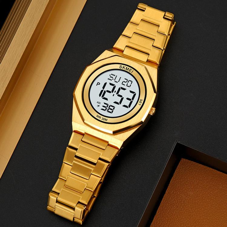 SKMEI 2479 Men Business Casual Multi-Function Chronograph Electronic Watch(Gold) - free shipping - PMC TechLife - Order now!
