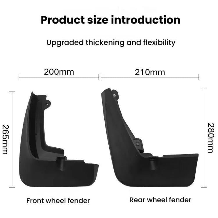 For 2019-2020 Renault Captur Car Tire Soft Rubber Mudguard(Black) - Wheels Tires & Parts by PMc TechLife | Online Shopping South Africa | PMc TechLife | Buy Now Pay Later Mobicred