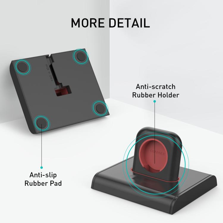 For Apple Watch / Earphone AhaStyle PT117-1 Charging Dock Plastic Storage Stand Without Charger(Black) - free shipping - PMC TechLife - Order now!