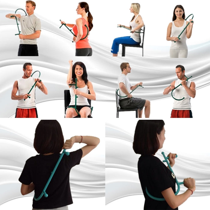 Back Hook Massager Neck Self Muscle Pressure Stick Tools Manual Trigger Point Massage Rod(Dark Blue) - free shipping - PMC TechLife - Order now!