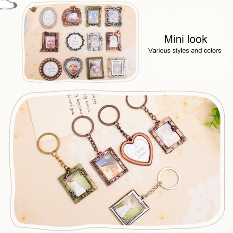 2 PCS Creative Metal Vintage Photo Frame(Square Keychain) - Photo Albums & Photo Frames by PMC Jewellery | Online Shopping South Africa | PMC Jewellery