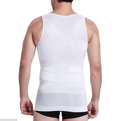 Men Slimming Body Shaper Vest Underwear, Size: L(White) -  by PMC Jewellery | Online Shopping South Africa | PMC Jewellery