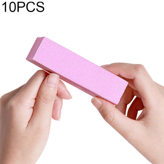 10 PCS Tofu Block Nail Polish Four Squares High Elastic Cotton Manicure Sand Block (Pink) - Grinding Tools & Accessories by PMC Jewellery | Online Shopping South Africa | PMC Jewellery | Buy Now Pay Later Mobicred