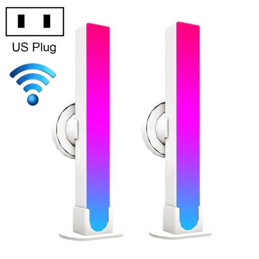 2pcs/box RGB Desktop Background Music Rhythm Pickup Ambient Light, Version: WiFi(US Plug) - Novelty Lighting by PMC Jewellery | Online Shopping South Africa | PMC Jewellery | Buy Now Pay Later Mobicred