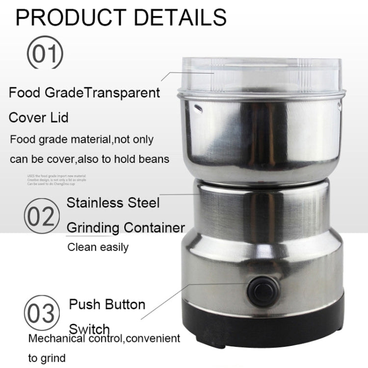 Multi-functional Coffee Grinder Stainless Electric Bean Grinder Herbal Medicine Grinding Machine, UK Plug - free shipping - PMC TechLife - Order now!