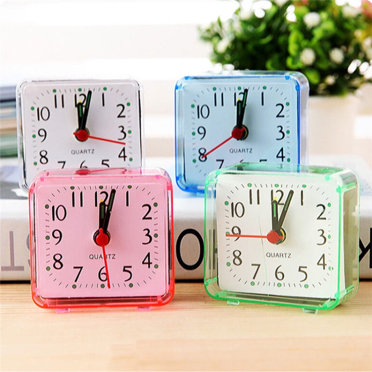 Square Alarm Clock Transparent Case Compact Digital Mini Bedroom Bedside Office Electronic Clock(Blue) - Wall Clock by PMc TechLife | Online Shopping South Africa | PMc TechLife | Buy Now Pay Later Mobicred