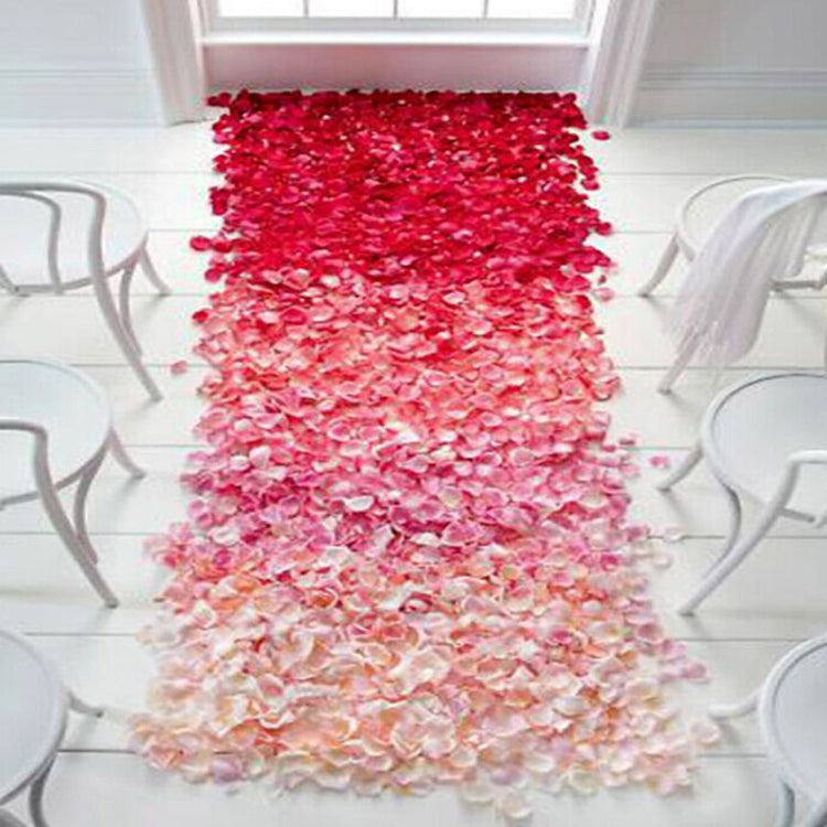 1000pcs / 10 Pack Artificial Wedding Rose Petals Flowers Wedding Decorations(White) - Decorative Flowers & Wreaths by PMC TechLife | Online Shopping South Africa | PMC TechLife