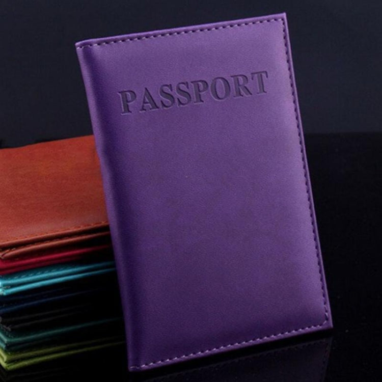 Artificial Leather Travel Passport Cover(yellow brown) - Card & Passport Bags by PMC TechLife | Online Shopping South Africa | PMC TechLife