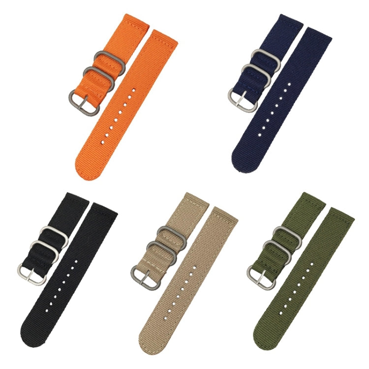 Washable Nylon Canvas Watchband, Band Width:20mm(Dark Blue with Silver Ring Buckle) - free shipping - PMC TechLife - Order now!