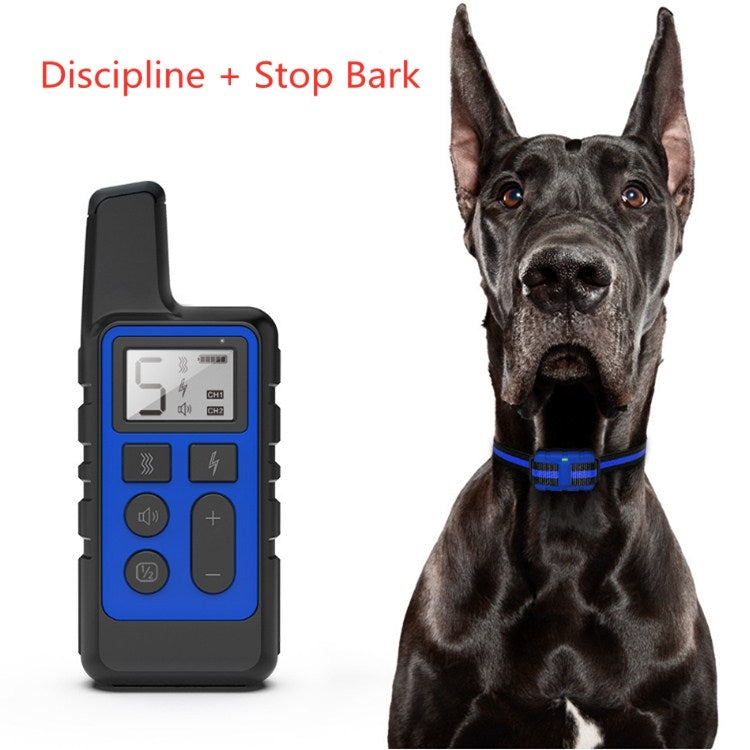 500m Dog Training Bark Stopper Remote Control Electric Shock Waterproof Electronic Collar(Red) - Training Aids by PMC Jewellery | Online Shopping South Africa | PMC Jewellery