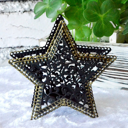 Christmas Decor Moroccan Candlestick Candles Five-pointed Star Colorful Candlestick - Candles & Candle Holders by PMC Jewellery | Online Shopping South Africa | PMC Jewellery