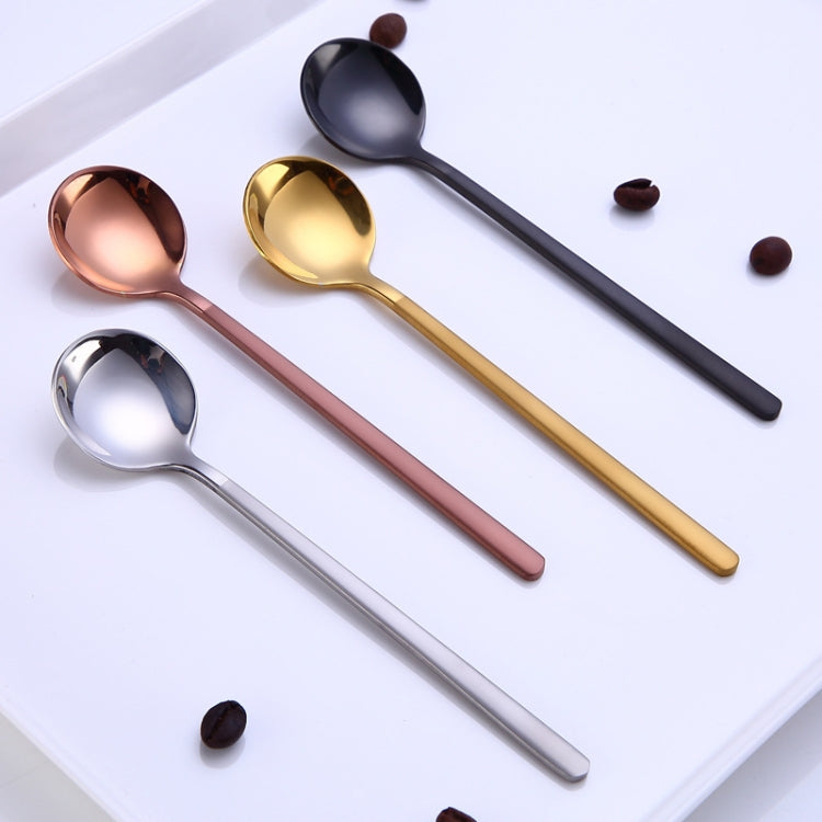 Mini Accessories Coffee Spoon Kitchen Dessertspoon Dining Round Shape Coffee  Stainless Steel Home, Size:17cm(Black) - free shipping - PMC TechLife - Order now!