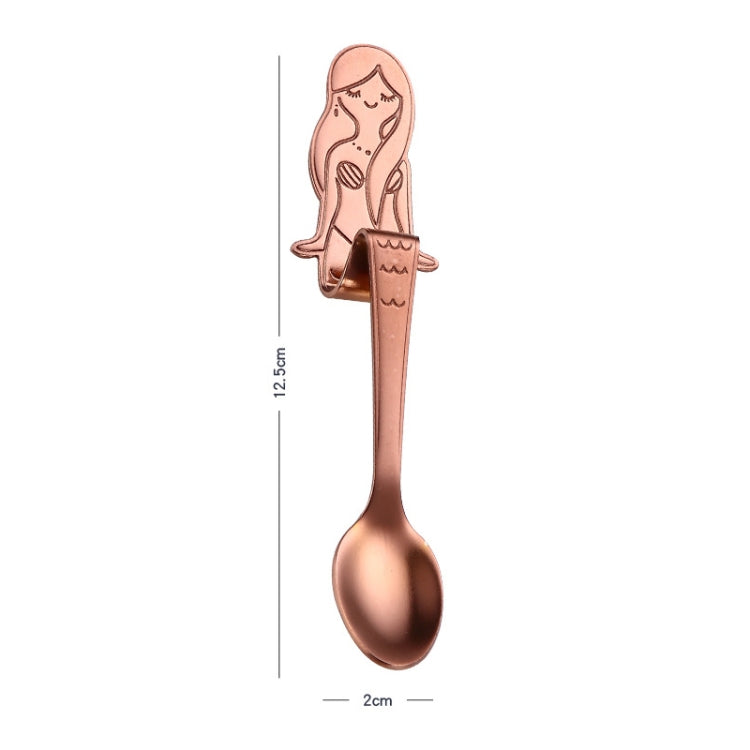 Creative Coffee Spoon Mermaid Shape Handle Spoons Flatware Drinking Tools, Color:Rose Gold - free shipping - PMC TechLife - Order now!