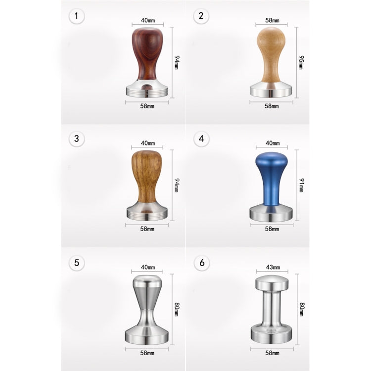 Stainless Steel Solid Wood Handle Integrated Coffee Powder, Specification:58mm, Color:Stainless Steel Integration - free shipping - PMC TechLife - Order now!
