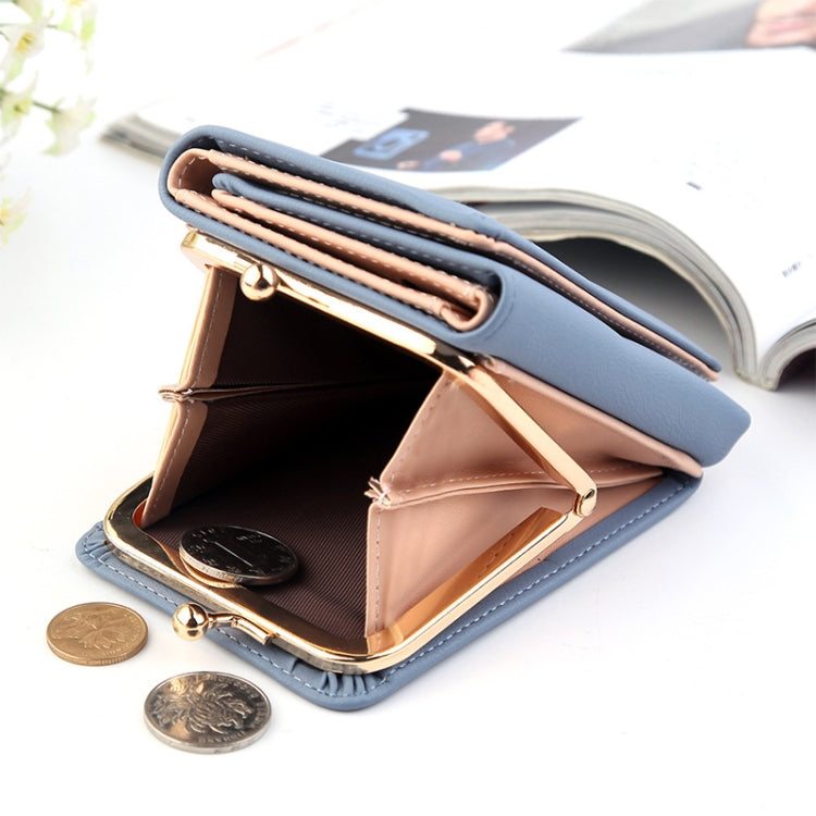 Short Wllet Lady Small Wallet Multi-Card Three Fold(Pink) - Wallets by PMC TechLife | Online Shopping South Africa | PMC TechLife