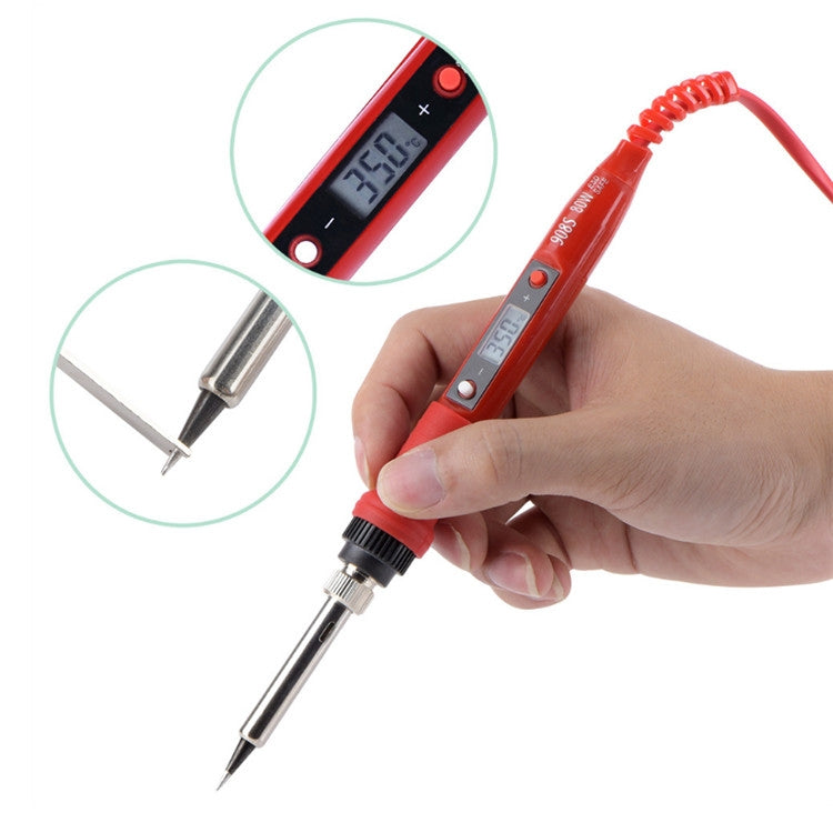 908S 80W LCD Thermostat Soldering Iron Constant Temperature Soldering Iron, Plug Type:US Plug(Red) - Electric Soldering Iron by PMC TechLife | Online Shopping South Africa | PMC TechLife | Buy Now Pay Later Mobicred