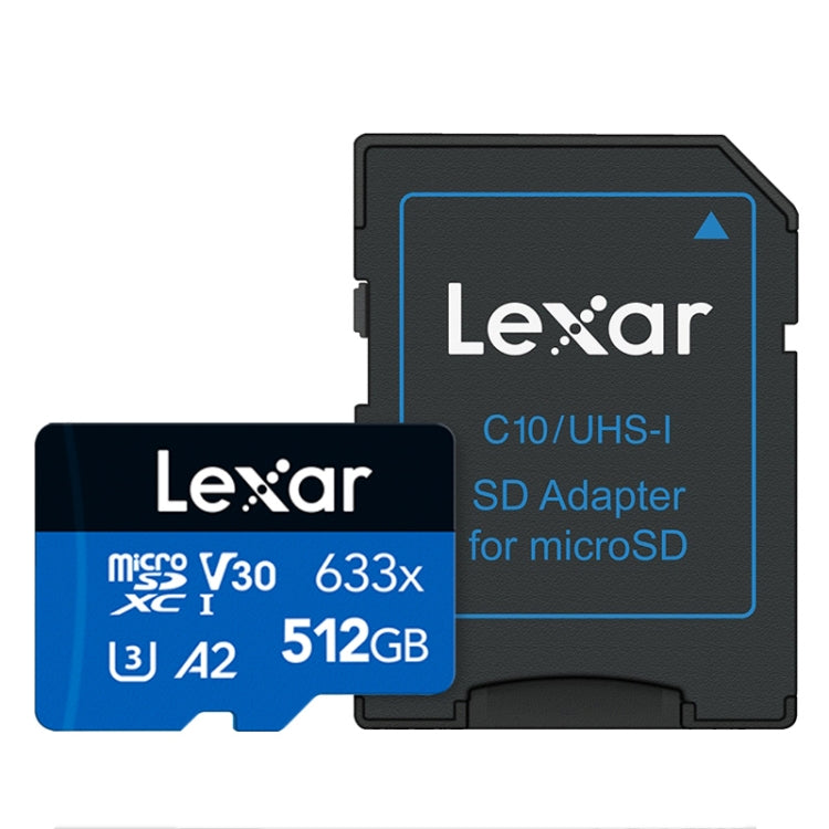 Lexar 633x 512GB High-speed Flash Memory Card Sports Camera Mobile Phone TF Car Driving Recorder Memory Card - Micro SD Card by Lexar | Online Shopping South Africa | PMC Jewellery | Buy Now Pay Later Mobicred