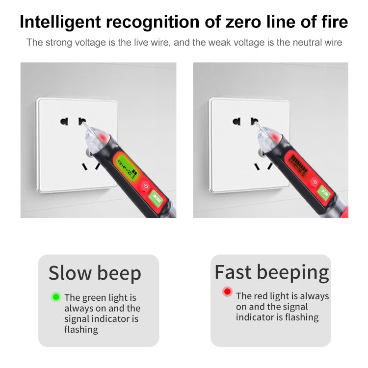 WINTACT WT3010  LED AC Voltage Tester Non-Contact Detector Pen 12-1000V AC Voltage Detector - Current & Voltage Tester by Wintact | Online Shopping South Africa | PMC Jewellery