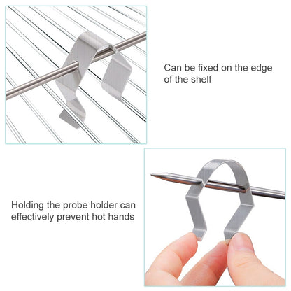 10 PCS Home Kitchen BBQ Grill Probe Holder, Specification: Single Hole Probe Holder - Food Clips & Clips by PMC Jewellery | Online Shopping South Africa | PMC Jewellery