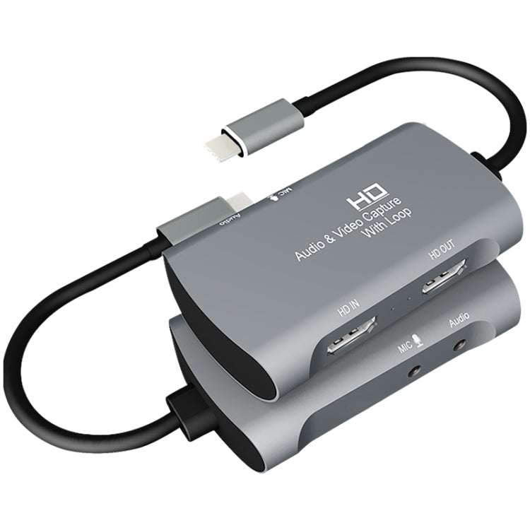 Z30A HDMI Female + Mic to HDMI Female + Audio + USB-C / Type-C Video Capture Box - Video Capture Solutions by PMC Jewellery | Online Shopping South Africa | PMC Jewellery | Buy Now Pay Later Mobicred