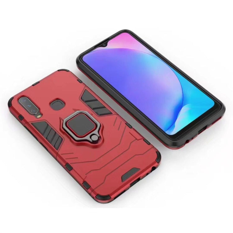 PC + TPU Shockproof Protective Case for Vivo Y17, with Magnetic Ring Holder (Red) - vivo Cases by PMC TechLife | Online Shopping South Africa | PMC TechLife
